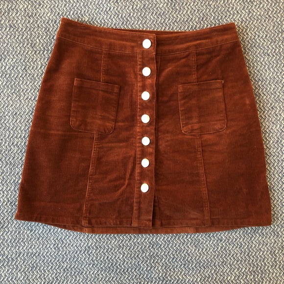 Charlotte Russe Dresses & Skirts - Brown Corduroy Skirt